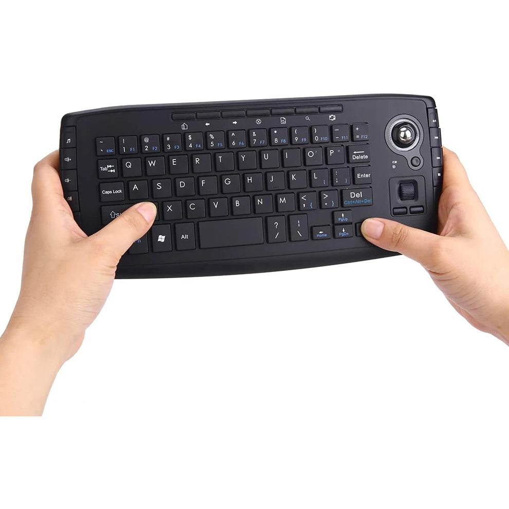 Wireless Mini Keyboard Trackball Combo