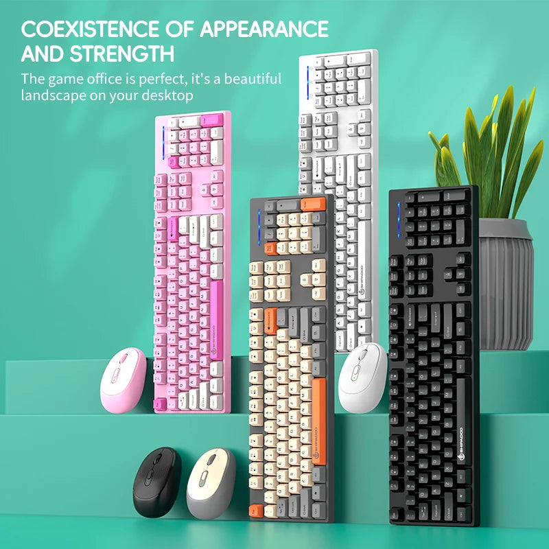 Wireless Keyboard Mouse Combo Office