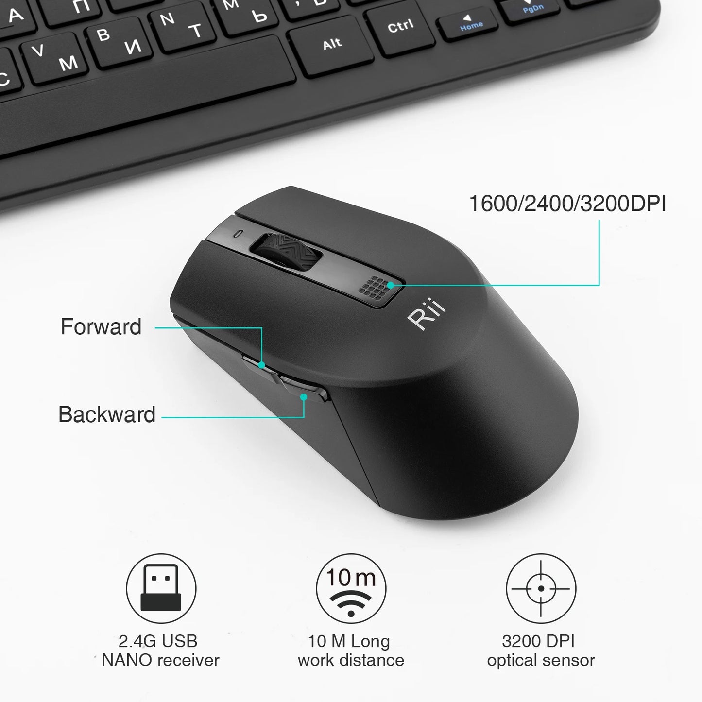 Wireless Multimedia Keyboard Mouse Set