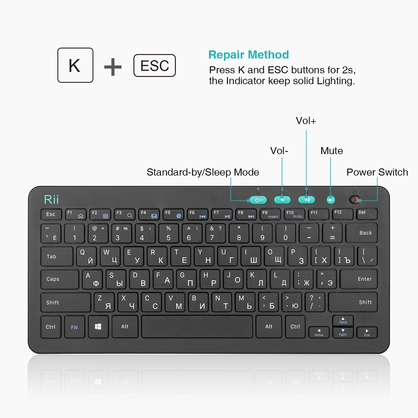 Wireless Multimedia Keyboard Mouse Set
