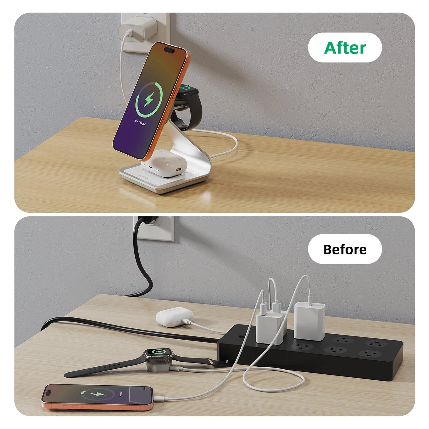3 in 1 Magnetic Wireless Charger