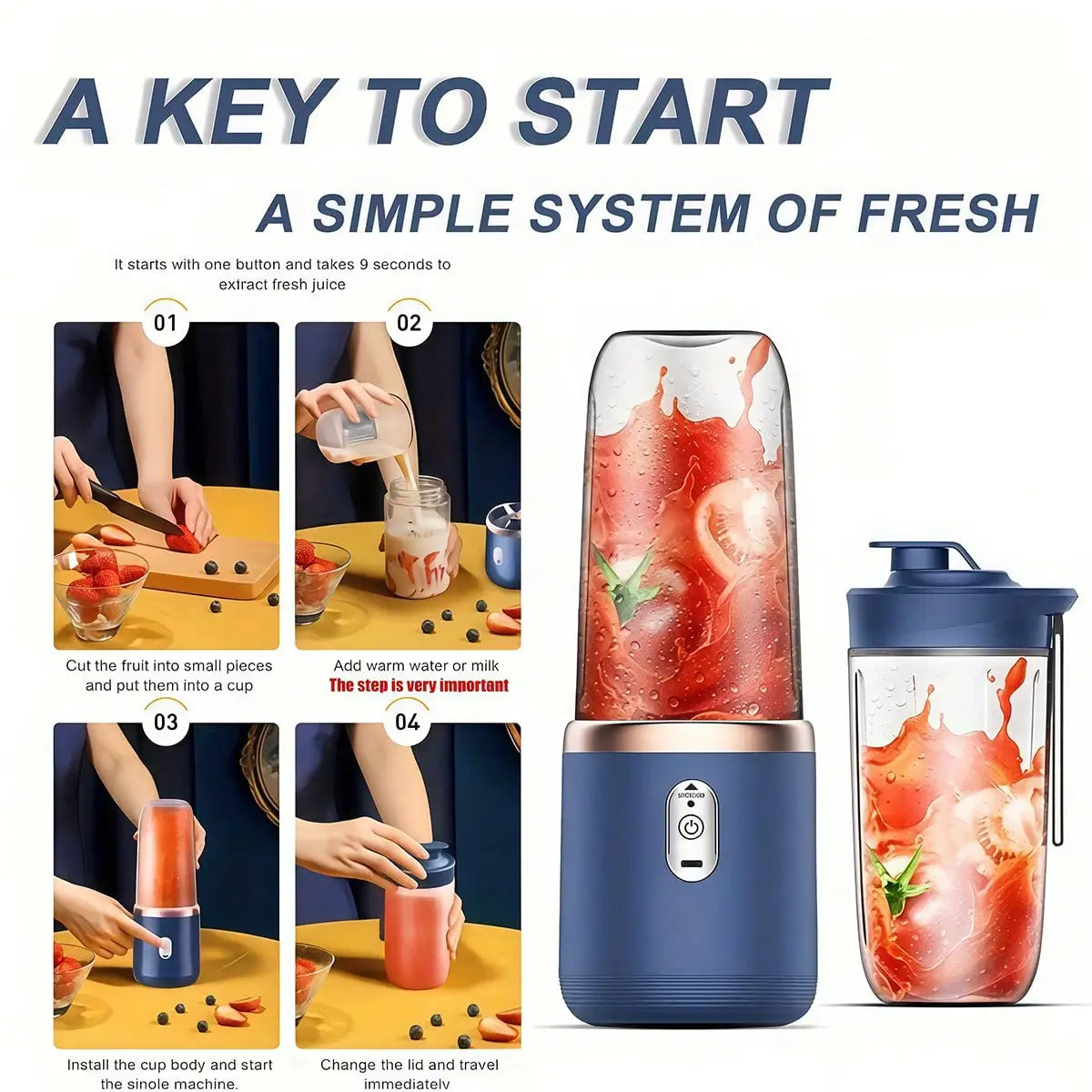 Portable Smoothie Juicer Cup