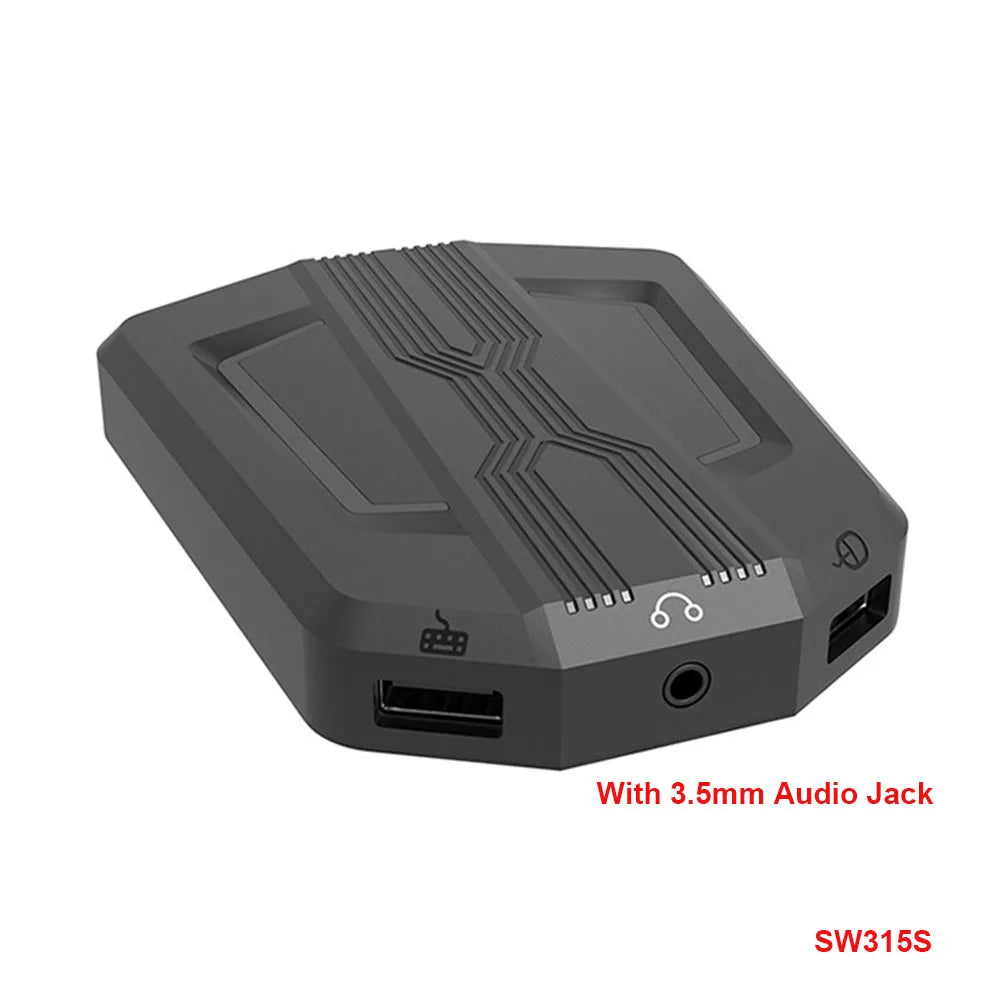 One Hand Gaming Keyboard Mouse Converter Set