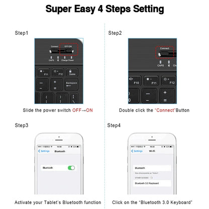 Multi Language Bluetooth Keyboard Mouse Set