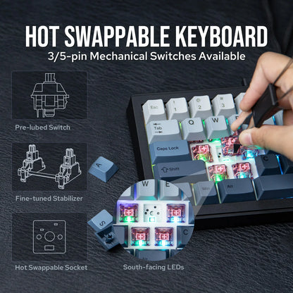 Split Ergonomic Mechanical Keyboard Wireless