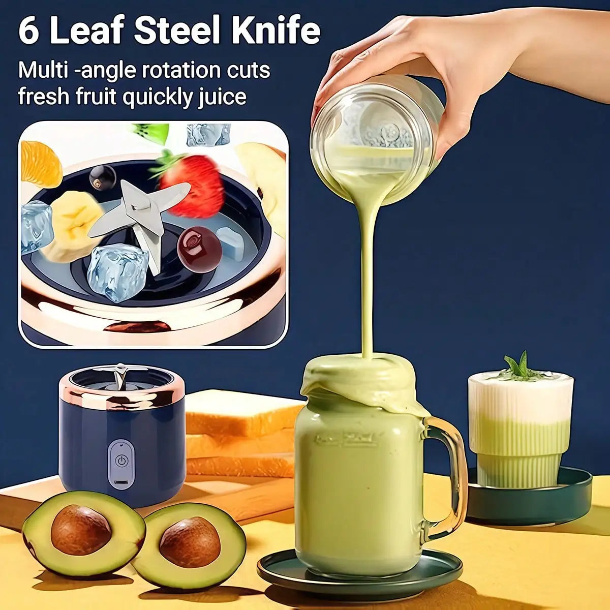 Portable Smoothie Juicer Cup