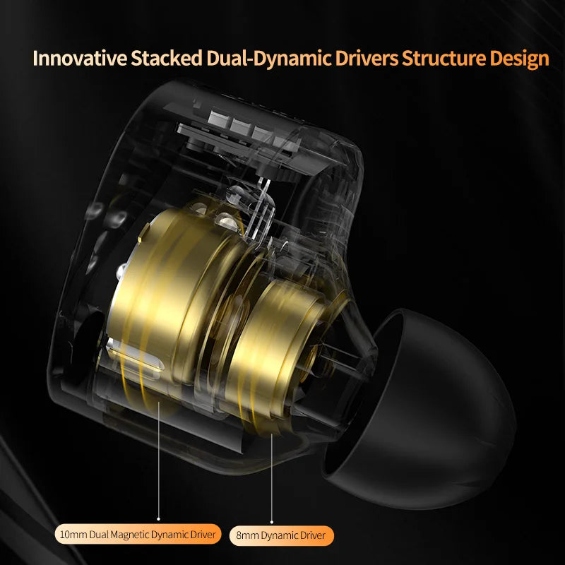 HiFi Dual Driver In Ear Earphones