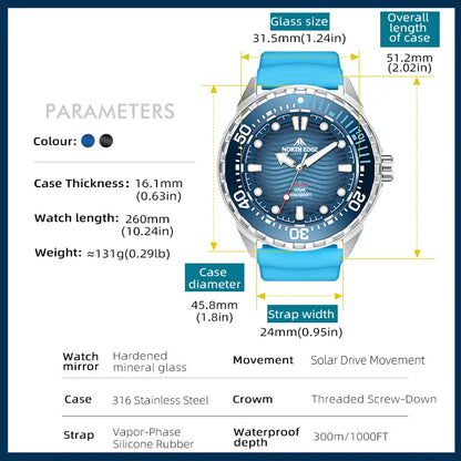 Solar Digital Dive Watch