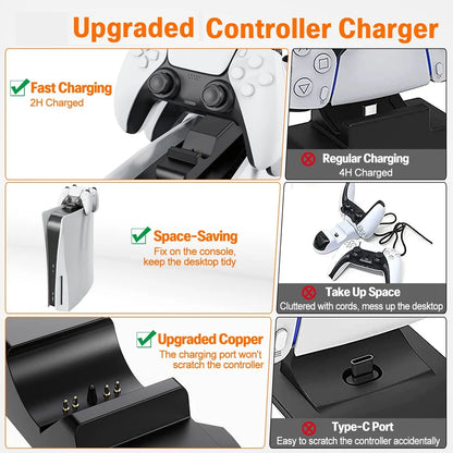 PS5 Dual Controller Charging Dock